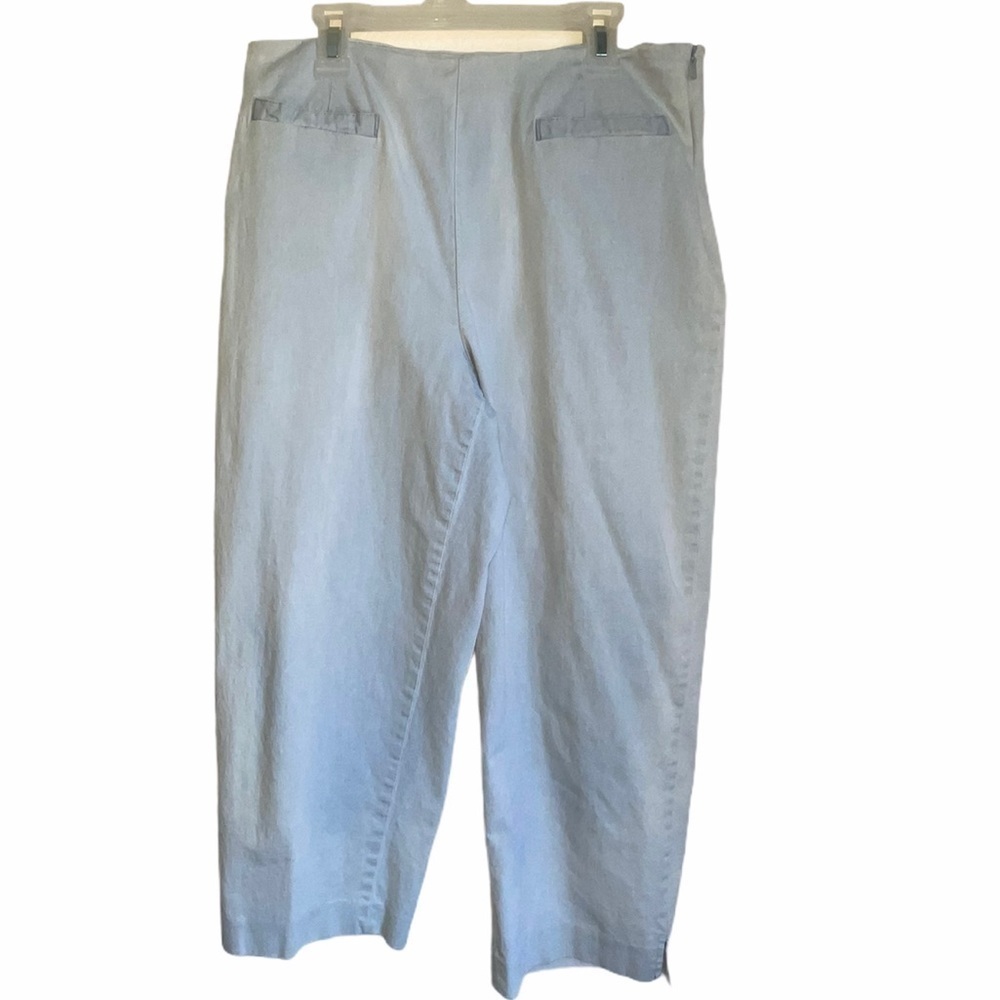 Talbots Petites Chambray Capri Pants Size 12 - Picture 2 of 11